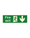 Fire Exit Arrow Down Sign 300 x 100 Photoluminescent