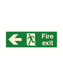 Fire Exit Arrow Left Sign 300 x 100 Photoluminescent