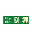 Fire Exit Arrow Up Right Sign 450 x 150 Photoluminescent