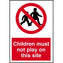 4mm Fluted PVC Children Site 400X600 Sign