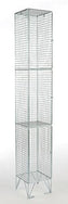 Three Door Wire Mesh Lockers - D450mm