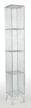 Four Door Wire Mesh Lockers - D450mm