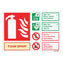 Foam Extinguisher Self Adhesive ID Sign Landscape