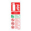 Water Extinguisher Self Adhesive ID Sign Portrait